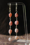 Pink Opal  Dangle Earrings