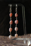 Pink Opal  Dangle Earrings