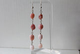 Pink Opal  Dangle Earrings