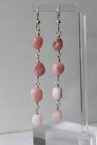 Pink Opal  Dangle Earrings