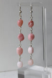 Pink Opal  Dangle Earrings