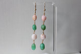 Chrysoprase & Pink Opal Earrings