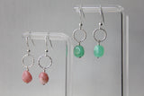 Chrysoprase or Pink Opal Drop