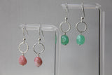 Chrysoprase or Pink Opal Drop