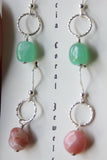 Chrysoprase or Pink Opal Drop