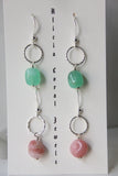 Chrysoprase or Pink Opal Drop