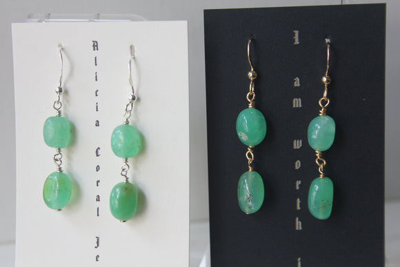 Chrysoprase Earrings