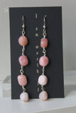 Pink Opal  Dangle Earrings