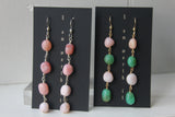 Pink Opal  Dangle Earrings