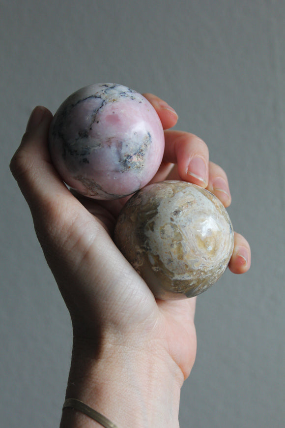 Pair of Opal Spheres - Peru