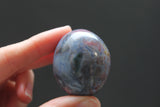 Pastel Ocean Jasper Palm Stone- ‘Periwinkle Jasper’