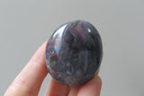 Pastel Ocean Jasper Palm Stone- ‘Periwinkle Jasper’