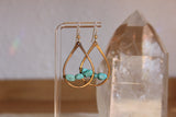 Turquoise and Brass Earrings