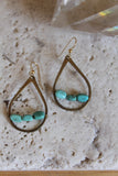 Turquoise and Brass Earrings