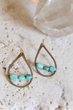 Turquoise and Brass Earrings