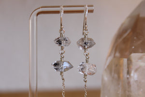 Herkimer diamond Sterling silver earrings