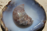 Pink Flower agate moon