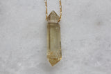 The perfect Citrine Necklace- double terminated citrine