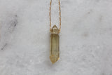 The perfect Citrine Necklace- double terminated citrine