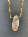 Vampire Quartz Pendant - 16” gold filled