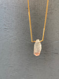 Vampire Quartz Pendant - 16” gold filled