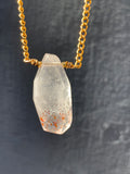 Vampire Quartz Pendant - 16” gold filled