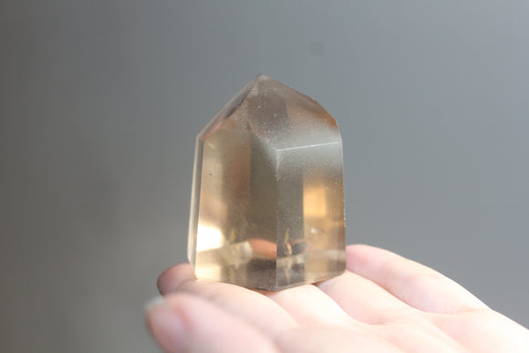 Hazy Citrine Point - polished