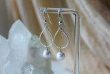 Simple Pearl drop Earrings- gold or silver