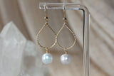 Simple Pearl drop Earrings- gold or silver
