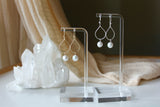 Simple Pearl drop Earrings- gold or silver