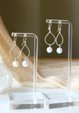 Simple Pearl drop Earrings- gold or silver