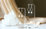 Simple Pearl drop Earrings- gold or silver