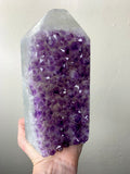 Perfect Purple Amethyst and Agate Tower