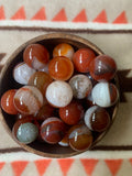 Sardonyx - carnelian- agate-  Mini Sphere - 20 mm