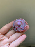 Rare red/ purple Druzy Aura Chalcedony Rosette
