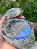 Electric blue Aura Geode