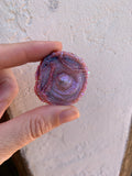Rare red/ purple Druzy Aura Chalcedony Rosette