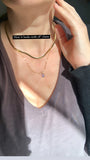 16” Herringbone snake chain -24kt gold over sterling silver