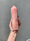 Pink Rose Quartz - 7” tall