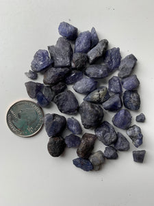 Rough Tanzanite- small- set of 5