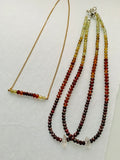 Garnet Gradient Beaded Necklace