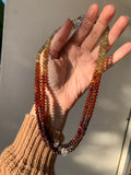 Garnet Gradient Beaded Necklace