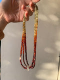 Garnet Gradient Beaded Necklace