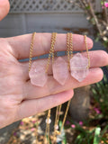 Rose Quartz Choker - 14” length