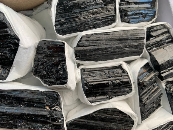 Raw Black Tourmaline set of 3