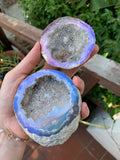 Electric blue Aura Geode