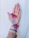 Fucshia Quartz Crystal Earrings