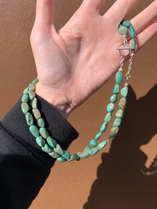 Turquoise (green) Nugget Necklace