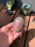 Sunset labradorite palmstone
