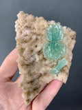 Collector Piece: Green Apophyllite flower